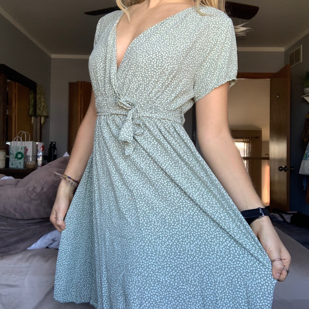 Green Floral Dress